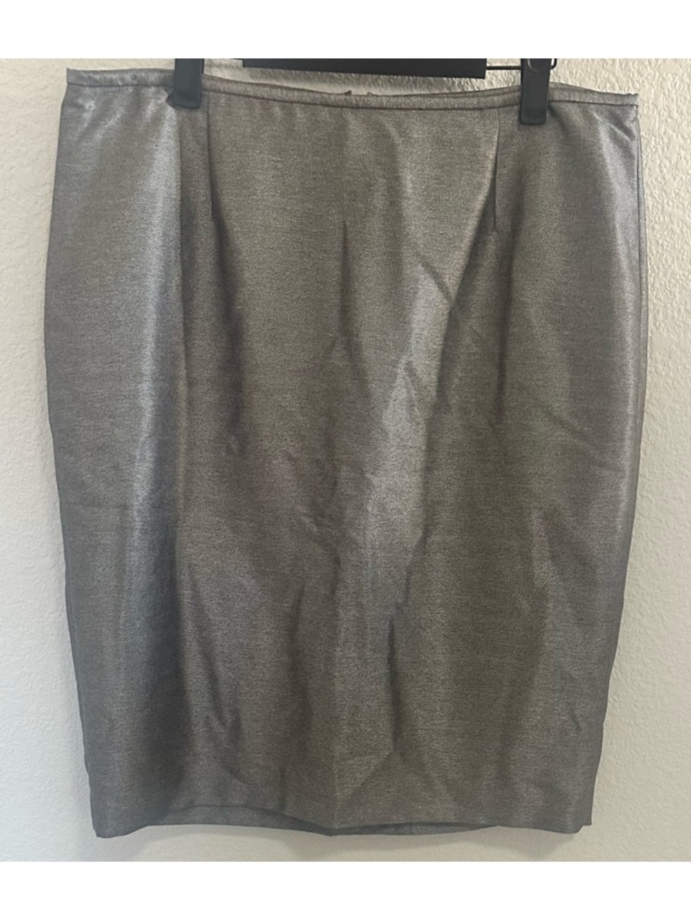 Calvin Klein Women's Pencil Skirt in Silver Gray Sharkskin size 14
